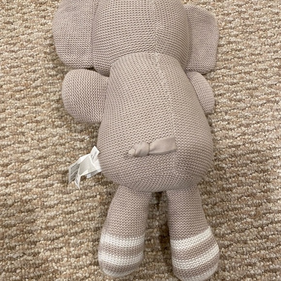 Theodore the Elephant by Living Textiles Baby Toy Knitted Stuffed Animal - Picture 3 of 4